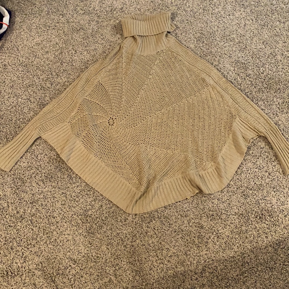 Poncho style sweater